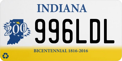 IN license plate 996LDL