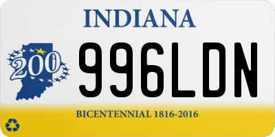 IN license plate 996LDN