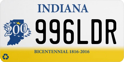 IN license plate 996LDR