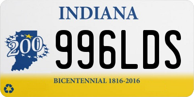 IN license plate 996LDS