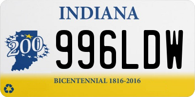 IN license plate 996LDW