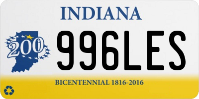 IN license plate 996LES