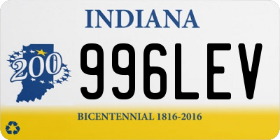 IN license plate 996LEV