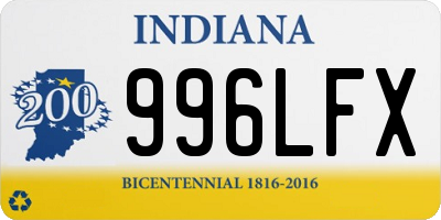 IN license plate 996LFX