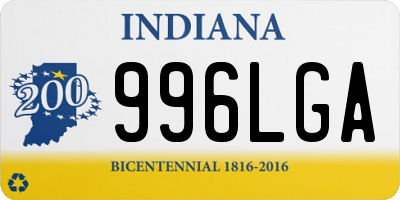 IN license plate 996LGA