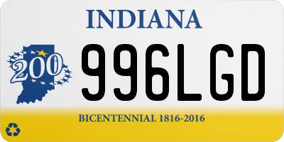 IN license plate 996LGD