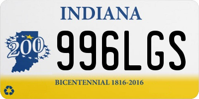 IN license plate 996LGS