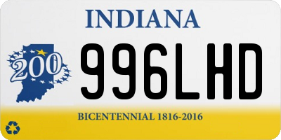 IN license plate 996LHD