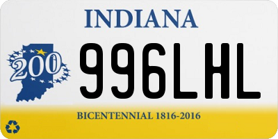 IN license plate 996LHL