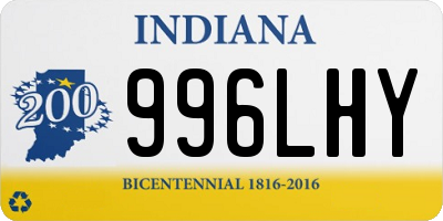 IN license plate 996LHY