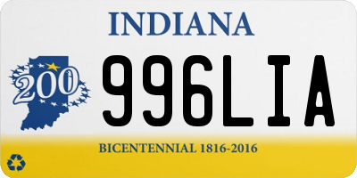IN license plate 996LIA