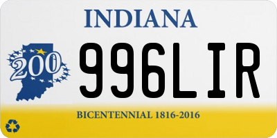 IN license plate 996LIR