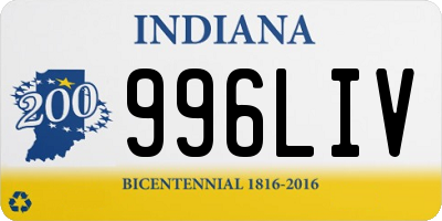 IN license plate 996LIV