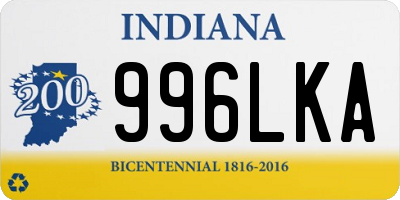 IN license plate 996LKA