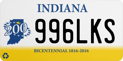 IN license plate 996LKS