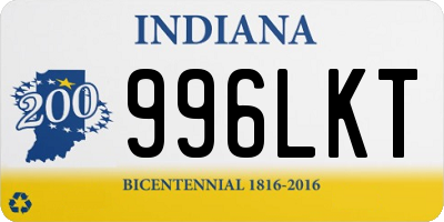 IN license plate 996LKT