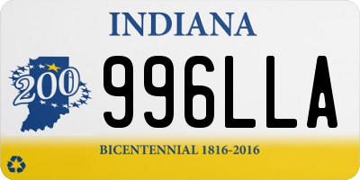 IN license plate 996LLA