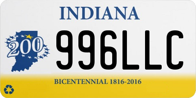 IN license plate 996LLC