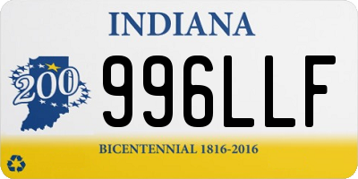 IN license plate 996LLF