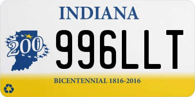 IN license plate 996LLT