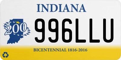 IN license plate 996LLU