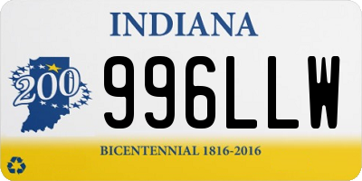 IN license plate 996LLW