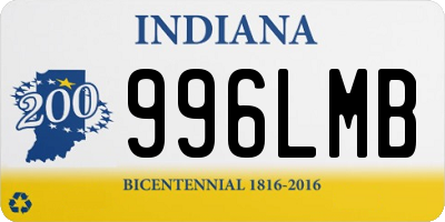 IN license plate 996LMB