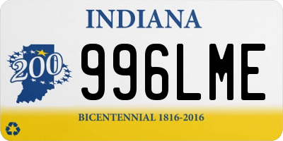 IN license plate 996LME