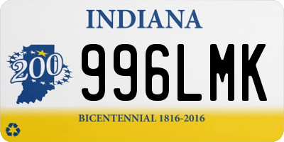 IN license plate 996LMK