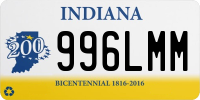 IN license plate 996LMM