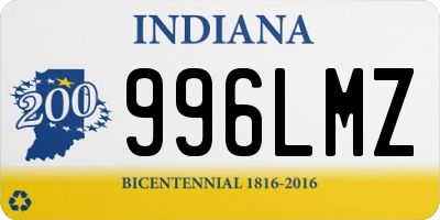 IN license plate 996LMZ