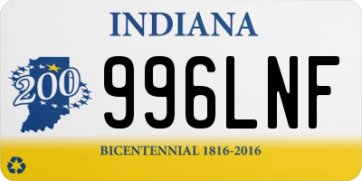 IN license plate 996LNF