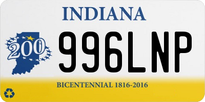 IN license plate 996LNP