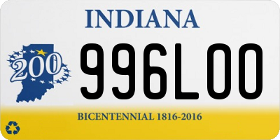 IN license plate 996LOO