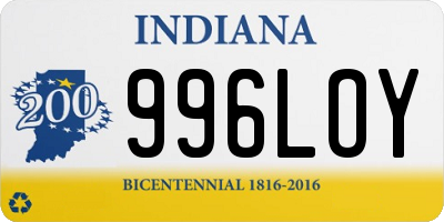 IN license plate 996LOY