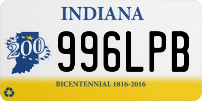 IN license plate 996LPB