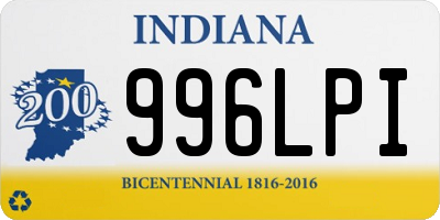 IN license plate 996LPI