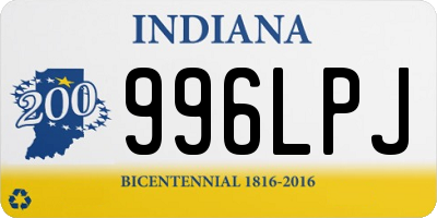 IN license plate 996LPJ