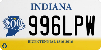 IN license plate 996LPW