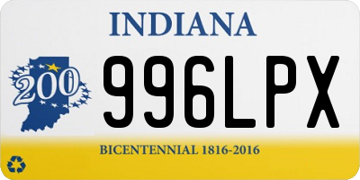 IN license plate 996LPX