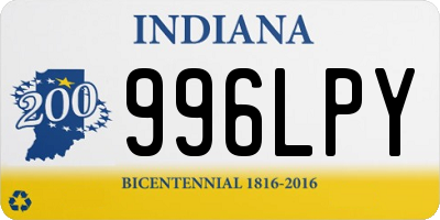 IN license plate 996LPY