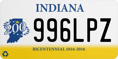 IN license plate 996LPZ