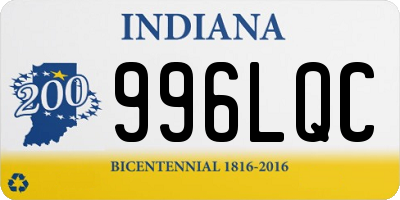 IN license plate 996LQC