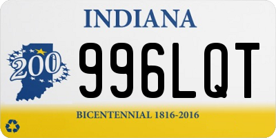 IN license plate 996LQT