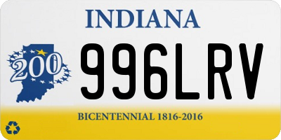 IN license plate 996LRV