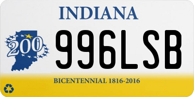 IN license plate 996LSB