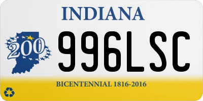 IN license plate 996LSC