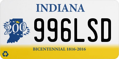 IN license plate 996LSD