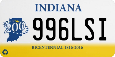 IN license plate 996LSI