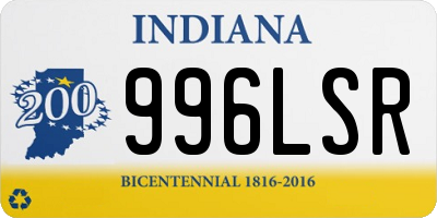 IN license plate 996LSR